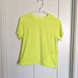 Lululemon Lightweight Cinched Hem Hiking T-Shirt sz 6 - Highlight Yellow